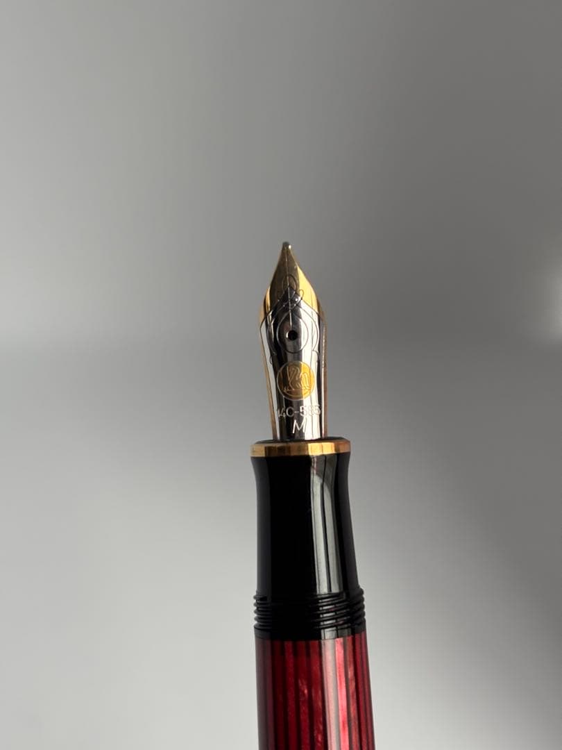 ペリカンM400 赤縞　Mニブ