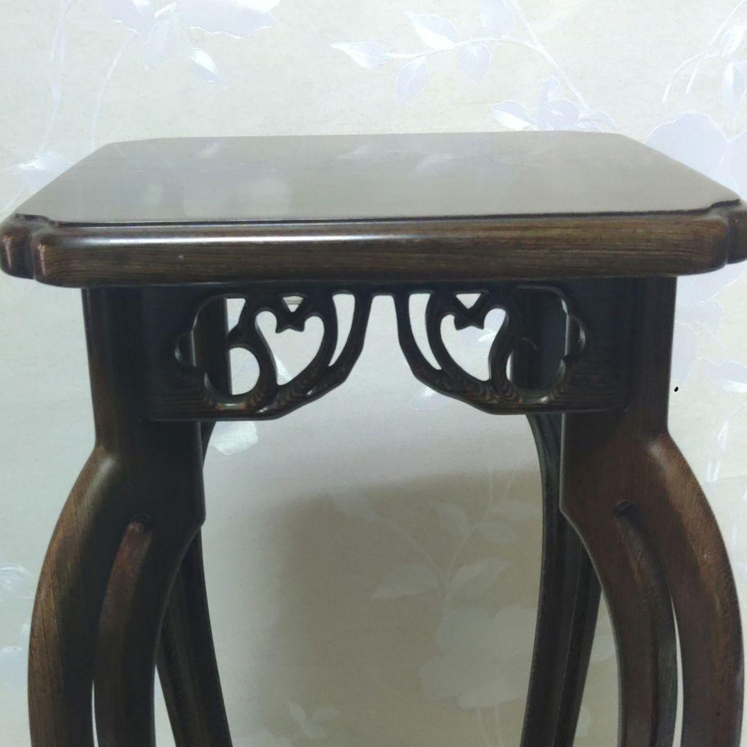 花台　盆栽台　電話台　置物台　指物工芸　アンティーク　高さ約67cm