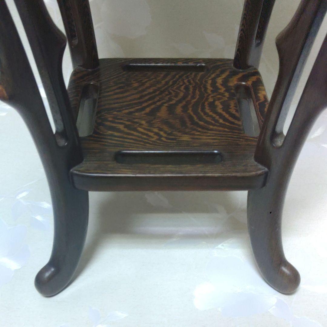 花台　盆栽台　電話台　置物台　指物工芸　アンティーク　高さ約67cm