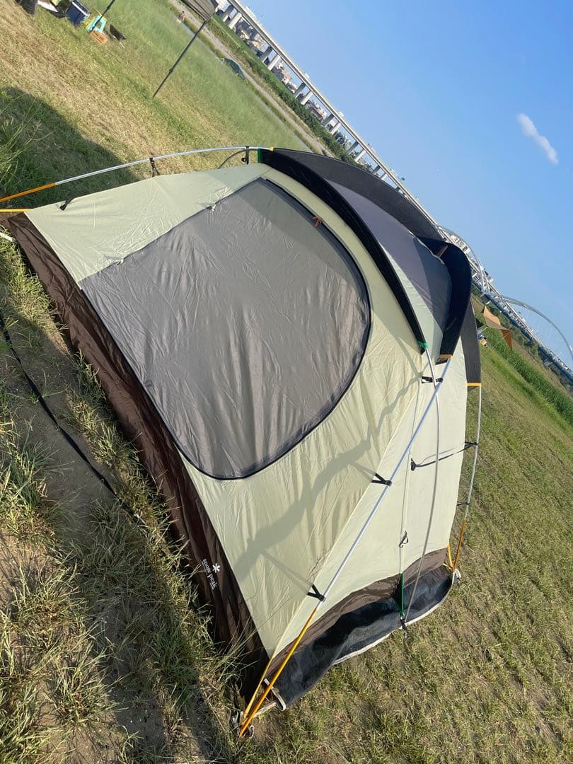  peak キャンプテント 赤/黄