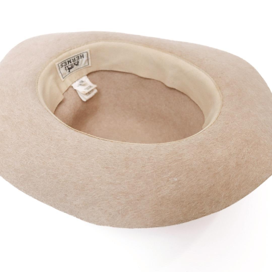 HERMES エルメス ハット 58 フランス製 ウール100％ 1006