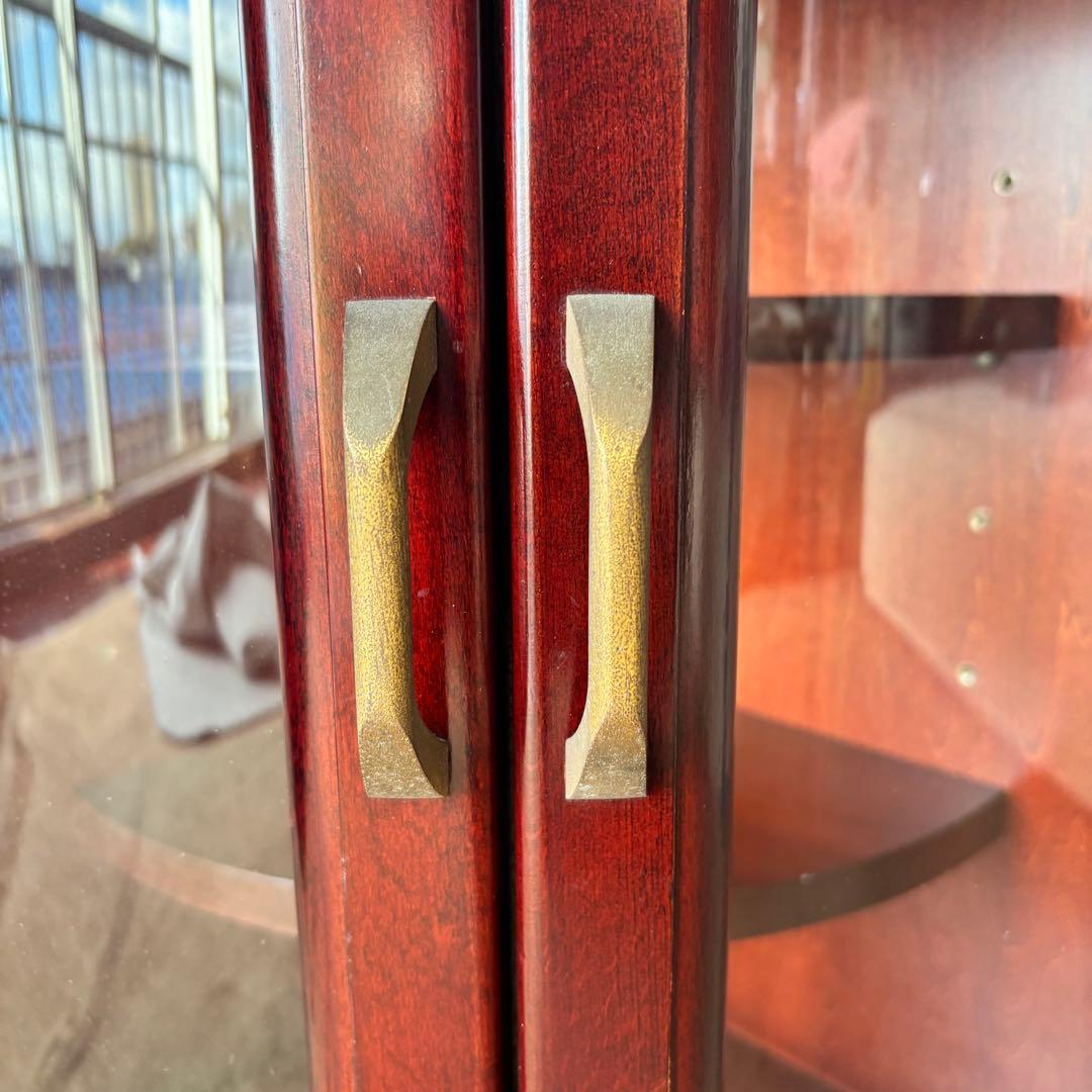 カリモク KARIMOKU コーナーキャビネット 木製 赤茶 オールド