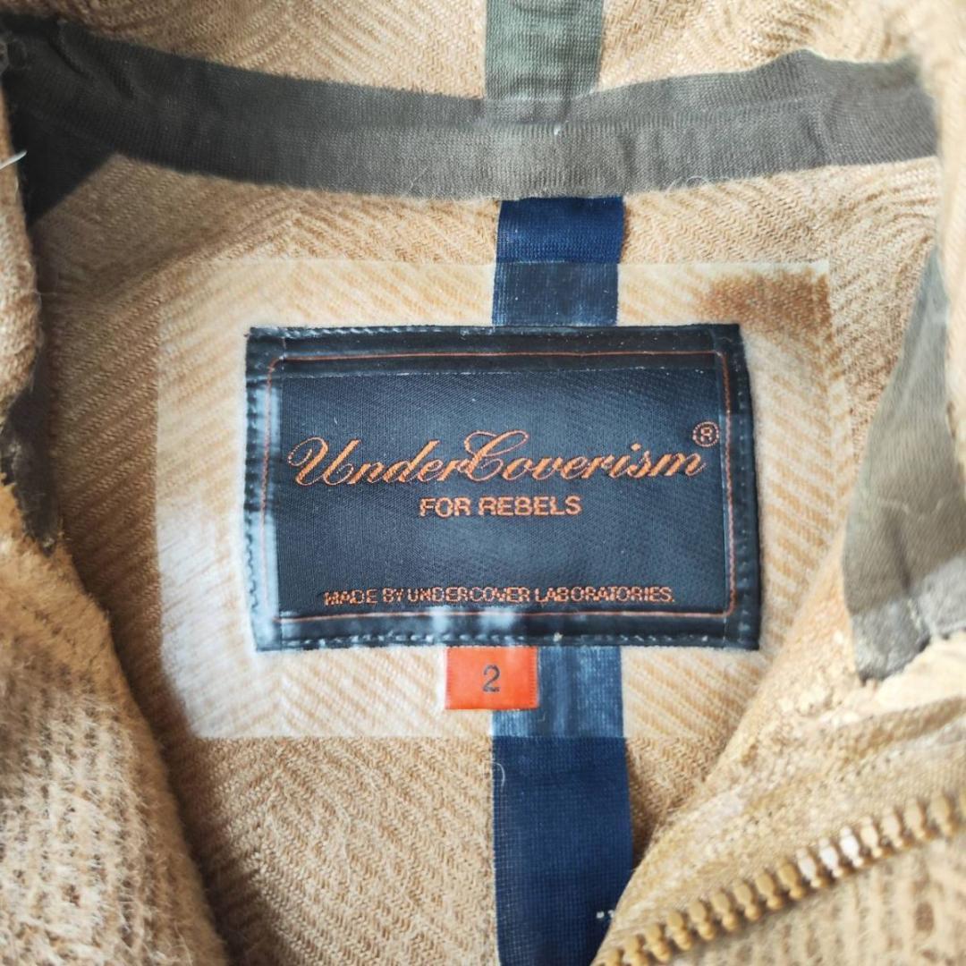 アンダーカバーイズム ダッフルコート ヘリンボーン ベージュ M アルパカ