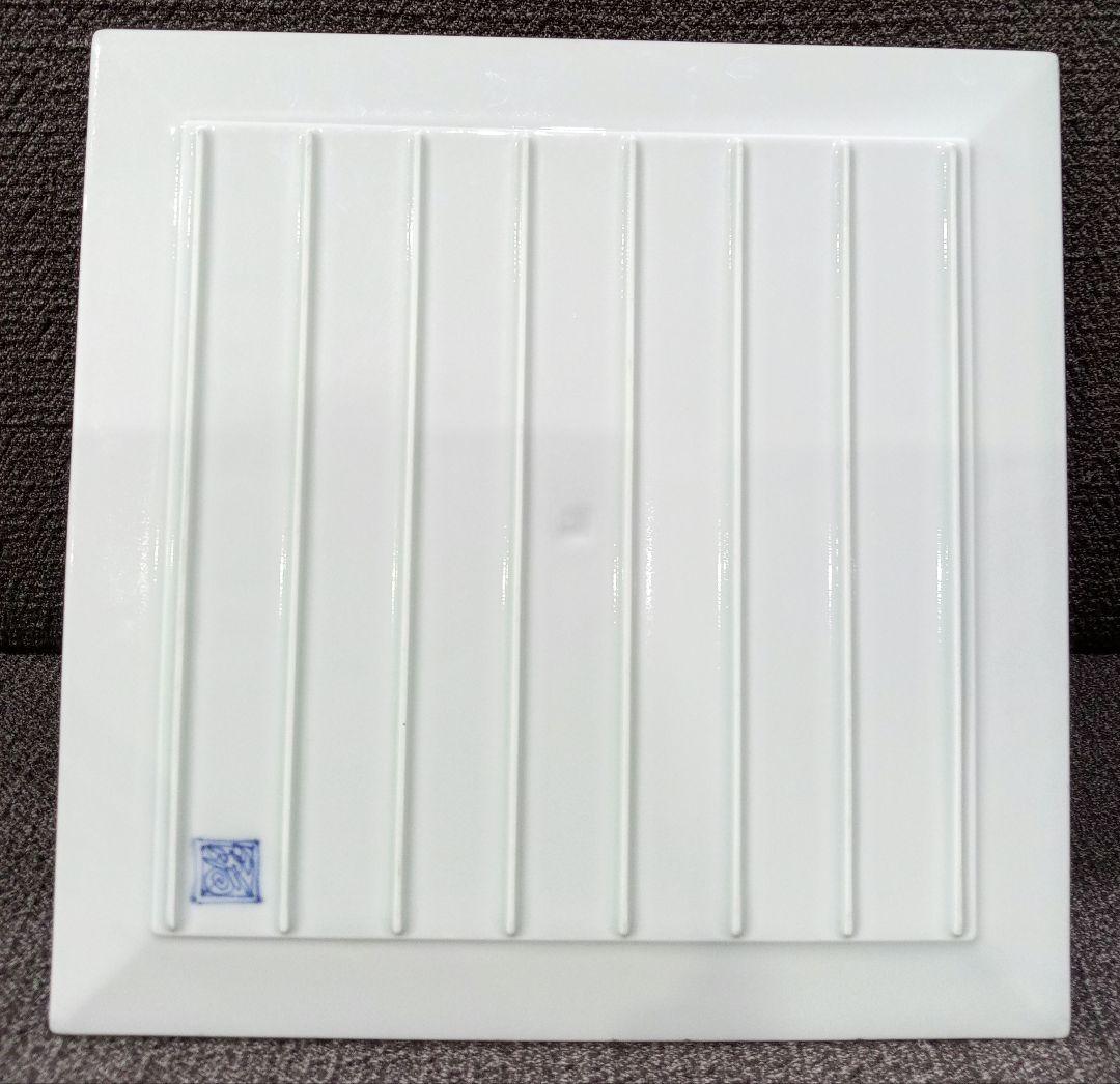 有田焼　唐草丸紋　スクエアプレート　ディナープレート　磁器　福泉窯