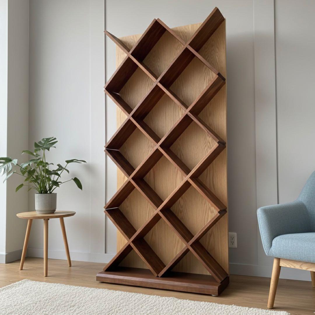 レグナテック ミールス　シェルフ　本棚　ウォールナット　オーク　北欧　定価20万