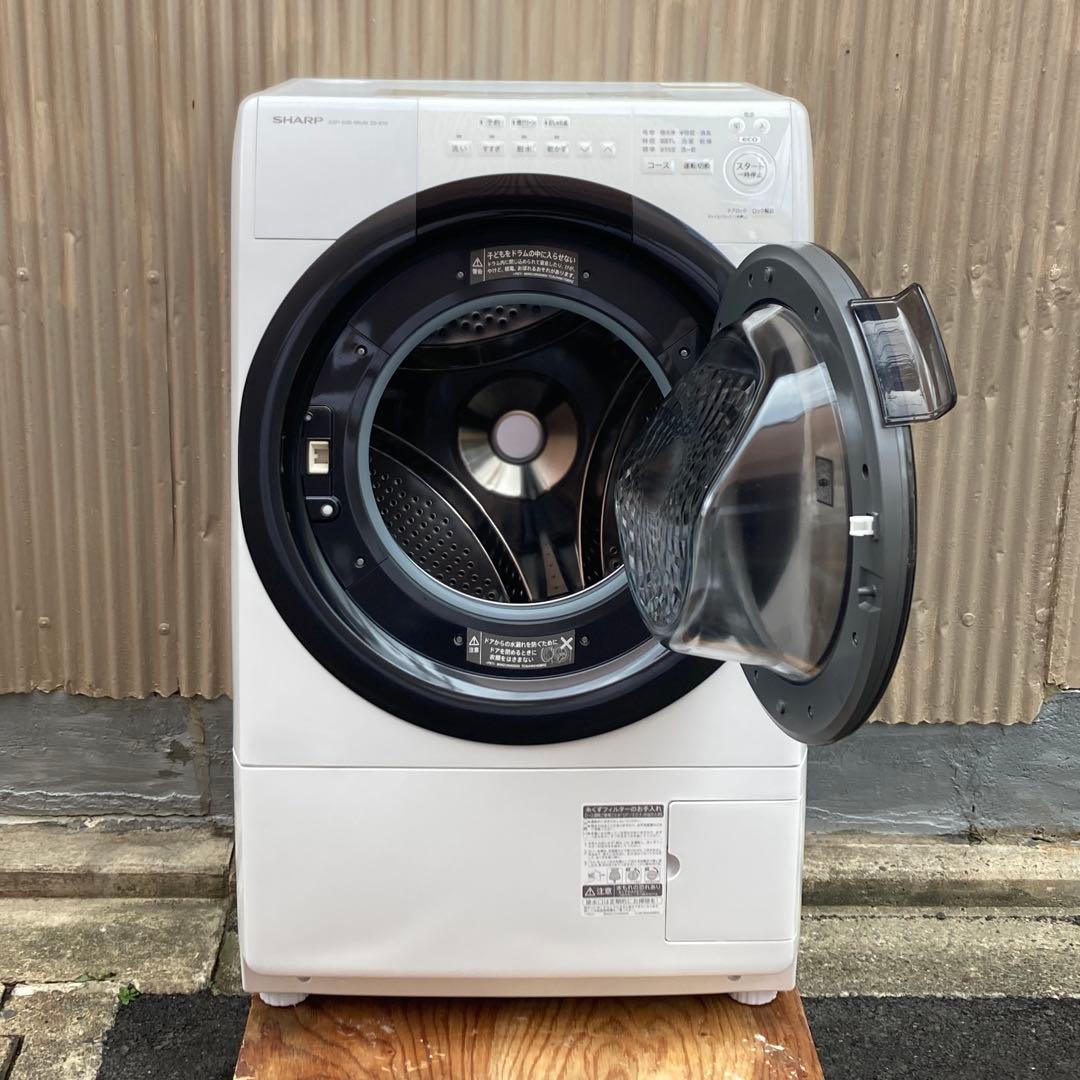 SHARP ドラム式洗濯乾燥機　ES-S7H-WR
