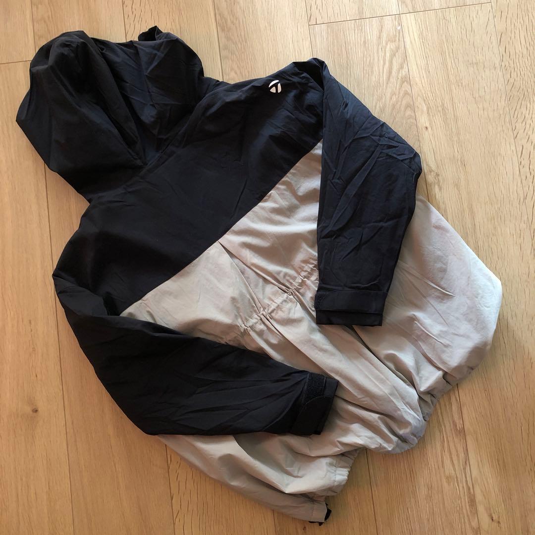 ☪️テーラーメイド☪️フーデッドオクタジャケット⛄️ベージュ×ブラック⛳️✨美品✨