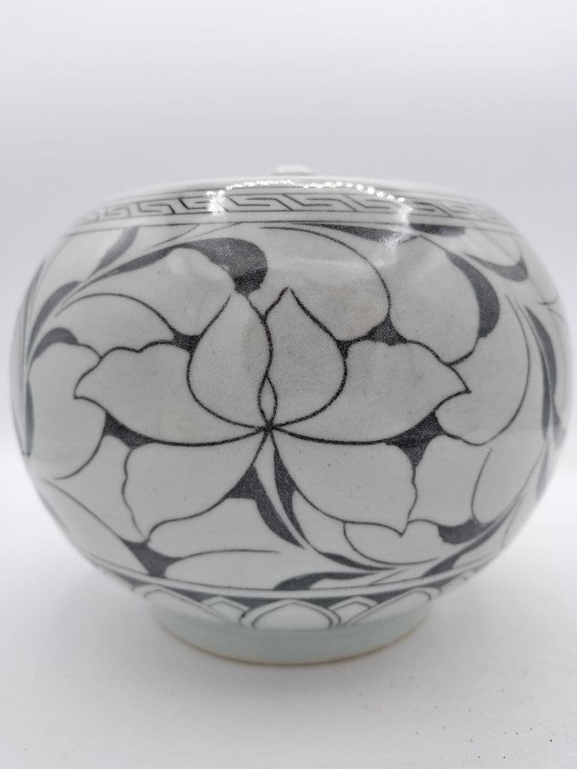 c519 水指 韓国廣州窯 趙小守 木箱 茶道具 古物