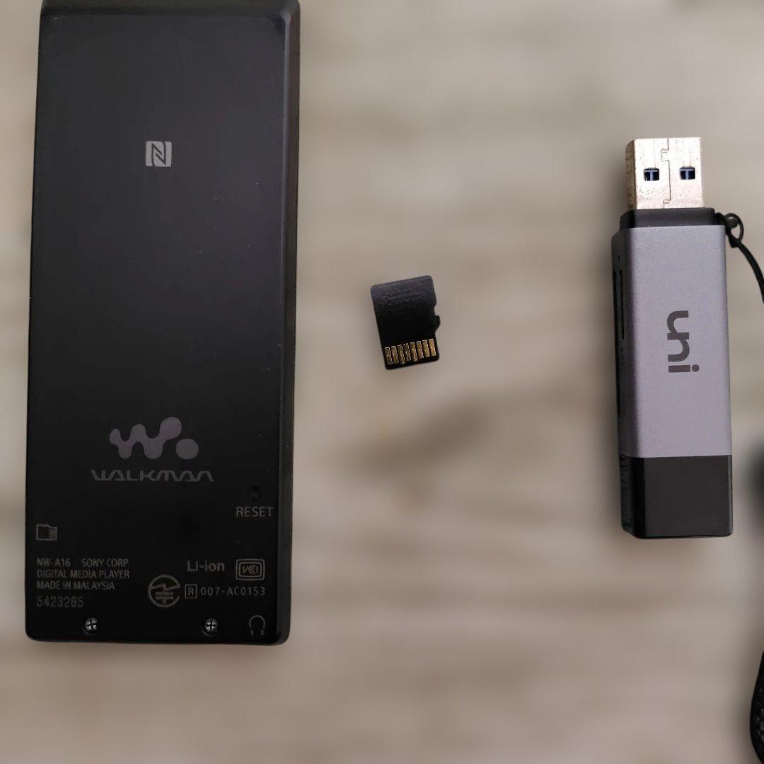 SONY NW-A16 ウォークマン＆カバー＆イヤホンと延長コード＆SD カード