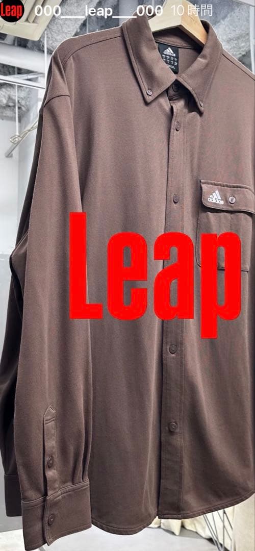 未使用 00s adidas vtg ボタンダウン シャツ CLIMALITE