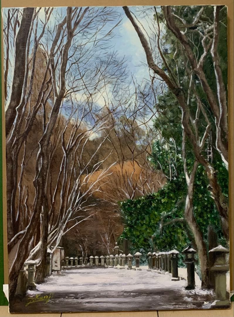 油彩画Ｐ8号 額縁付き