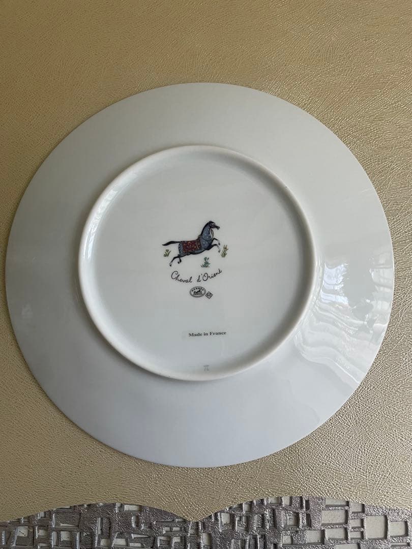 エルメス シュヴァルドリアン プレート 未使用21cm 金彩