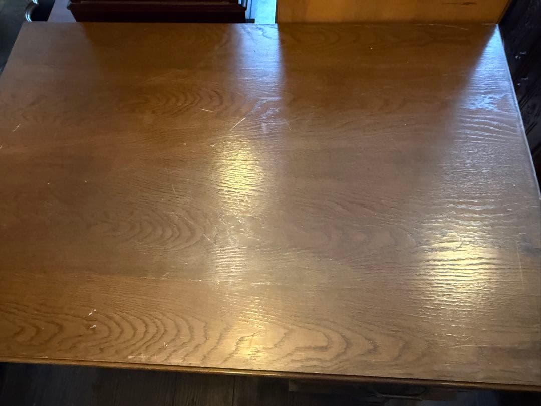 片袖机　オーク材クラシックデスク アンティーク　木製デスク 書斎　勉強机