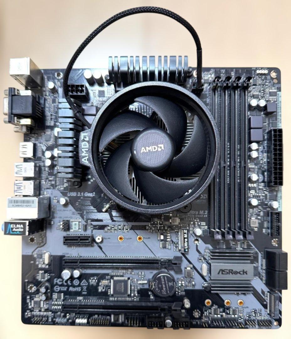 [セット品] B450M pro4 ＋ Ryzen5 2600（クーラー付）