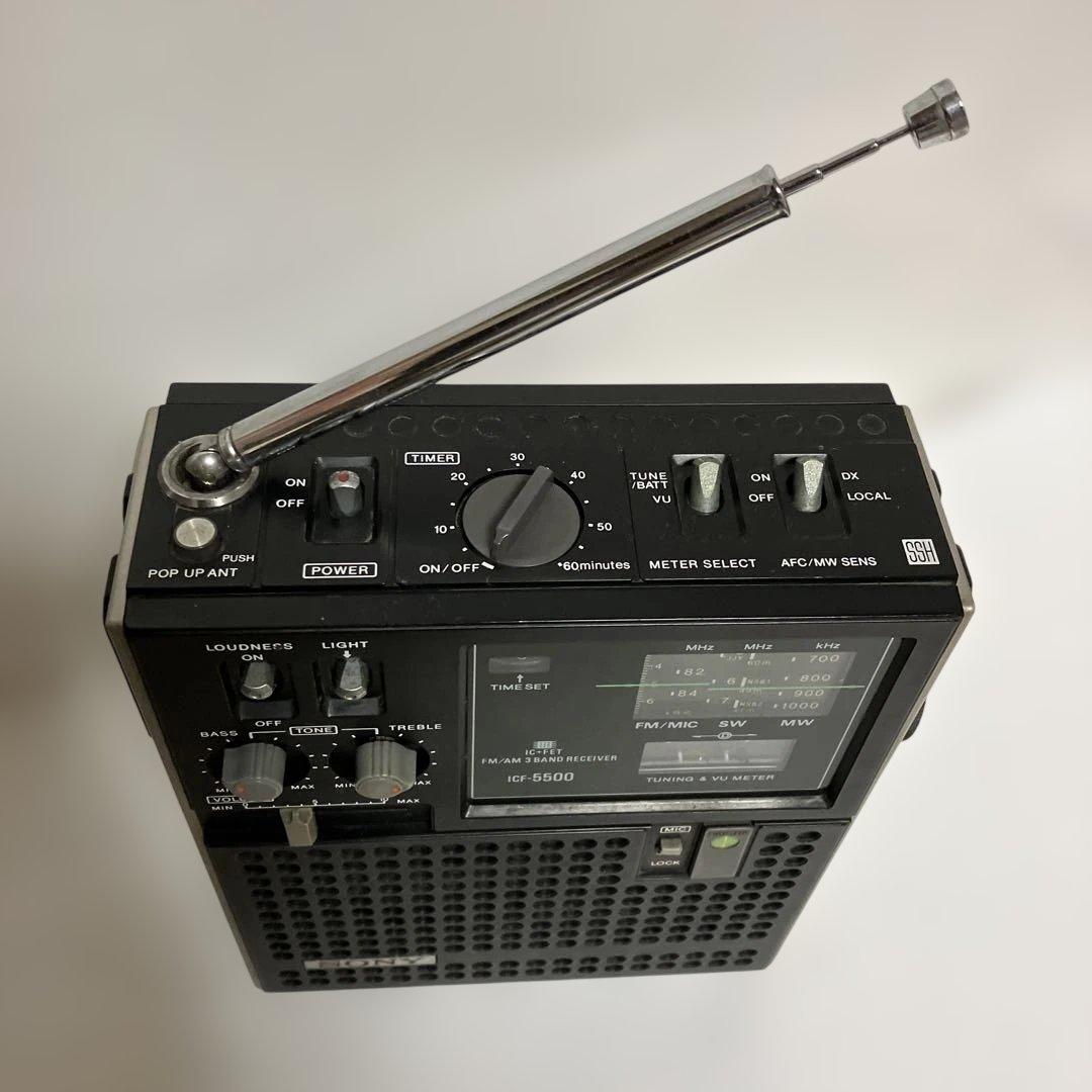 みっきーソニー　ラジオ受信機　スカイセンサー ＩＣＦー５５００　　動作品
