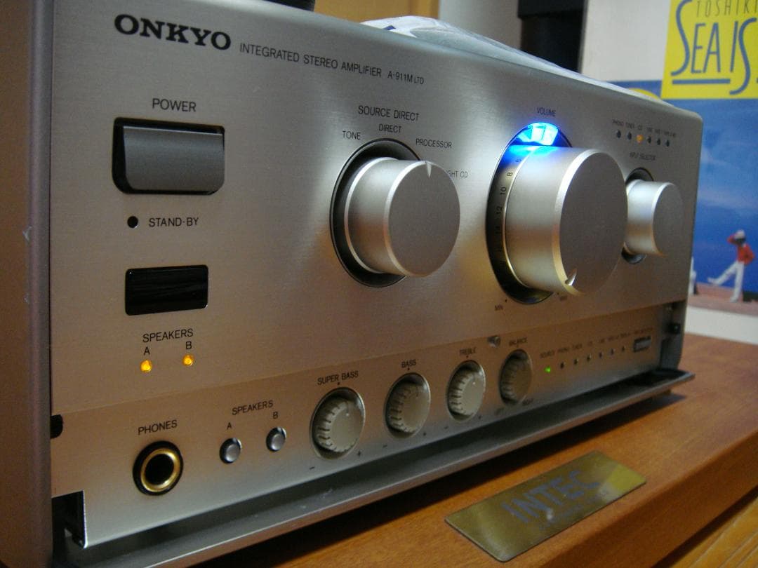 整備済 程度良 ONKYOオンキョー アンプ A-911M LTDリモコン取説付