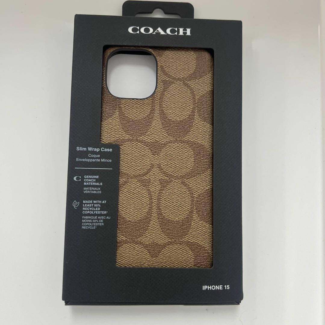 新品 コーチ COACH IPHONE 15 ケース・シグネチャー キャンバス