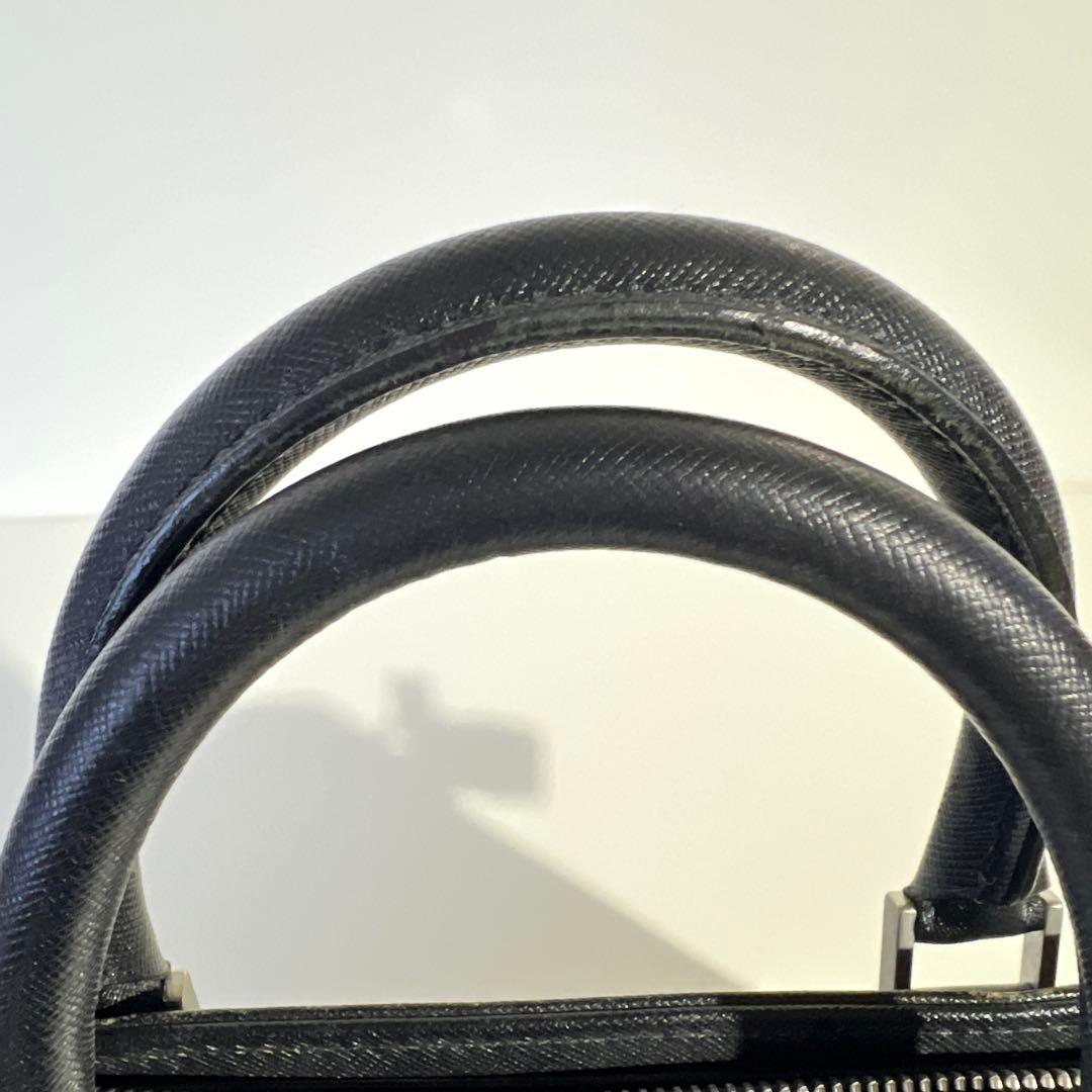 BURBERRY ビジネスバッグ レザー 黒 台形 A4可