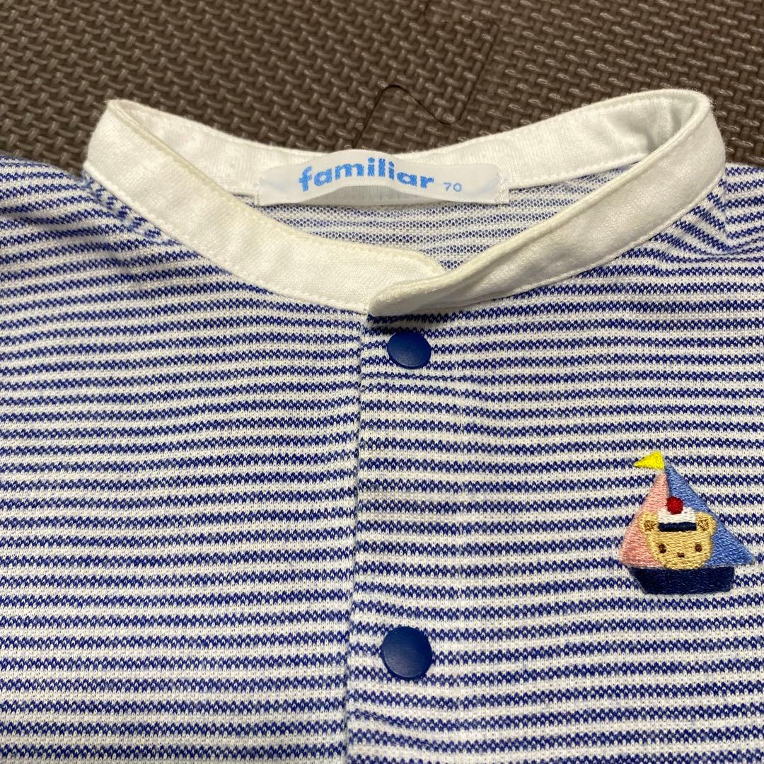 【最終値下げ】familiar ファミリアロンパース 70 2着セット