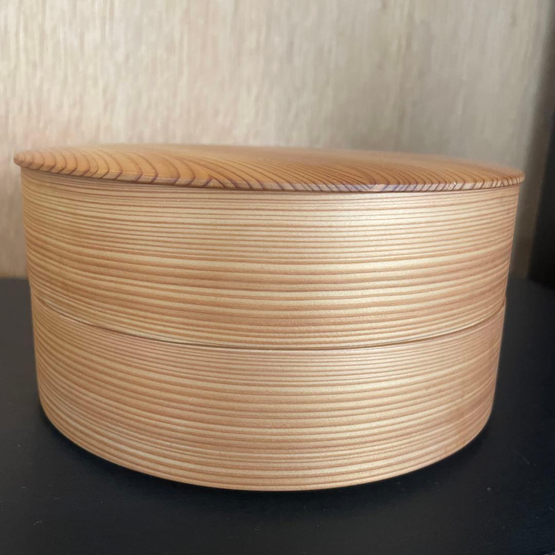 栗久 秋田杉 大館曲げわっぱ 二段重