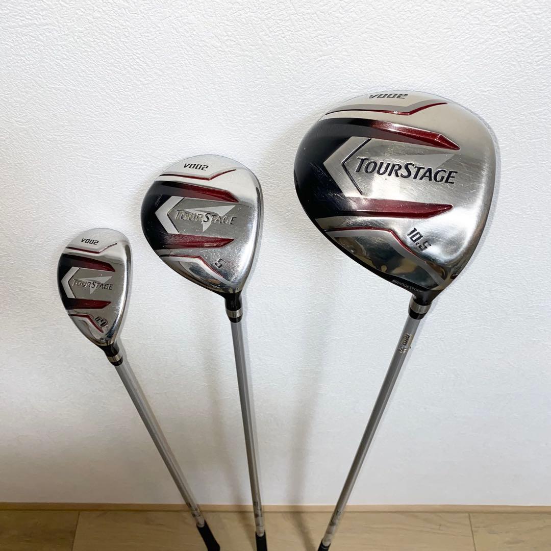 お得☆TOURSTAGEゴルフクラブ フルセット☆メンズ初心者キャディバッグ付S