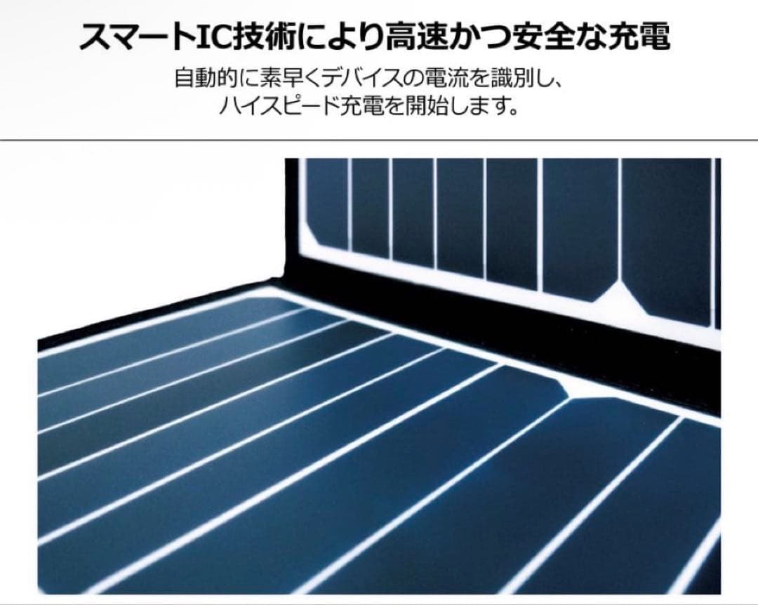 80. 60W ソーラーパネル 9面折畳み 防水タイプ