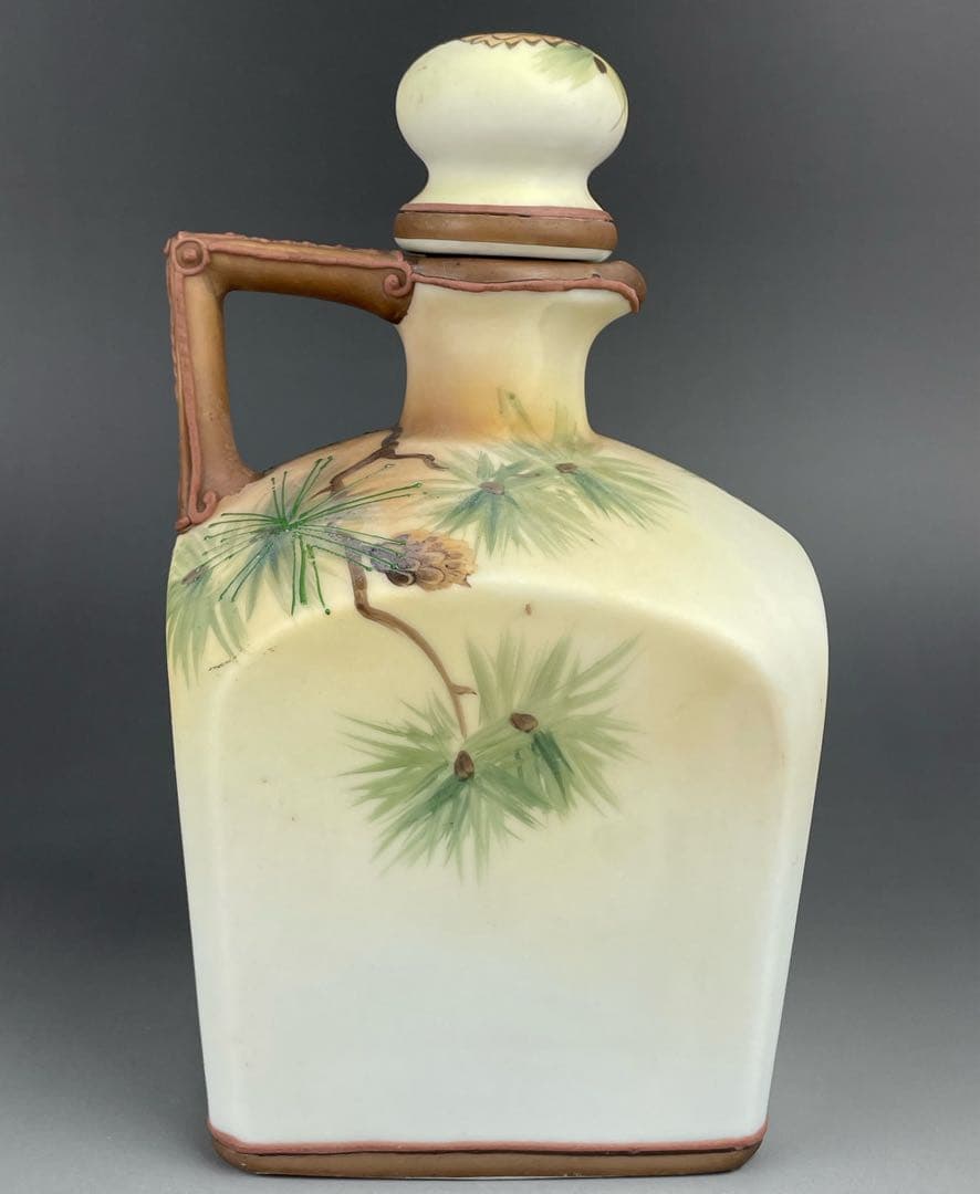 【希少】オールドノリタケ 松ぼっくり紋ウィスキージャグ モールド 盛上げ 松笠