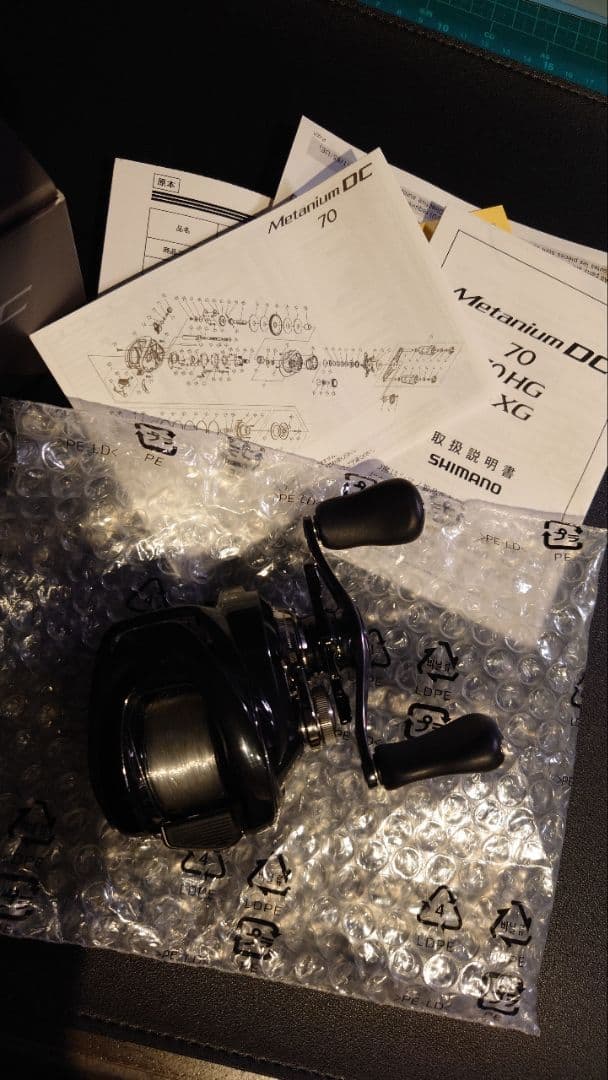 シマノ 24メタニウムDC70XG右 箱説全てあり、使用数回の後保管