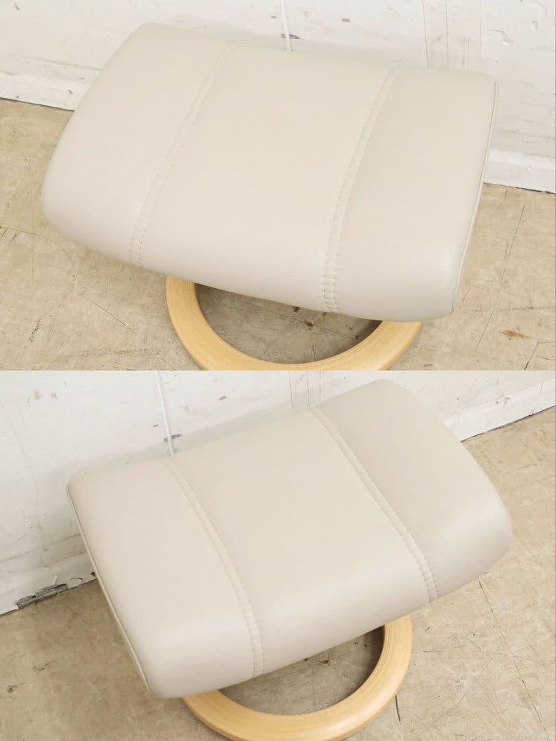 展示美品！エコーネス【コンサルM】ストレスレスチェア＆オットマン・本革