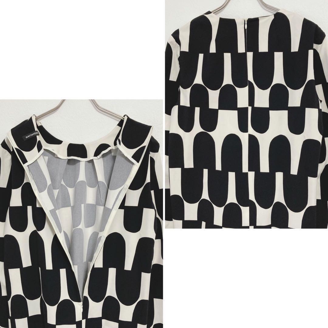 marimekko 定価3.5万 ワンピース BIAK RATSU 36 リボン