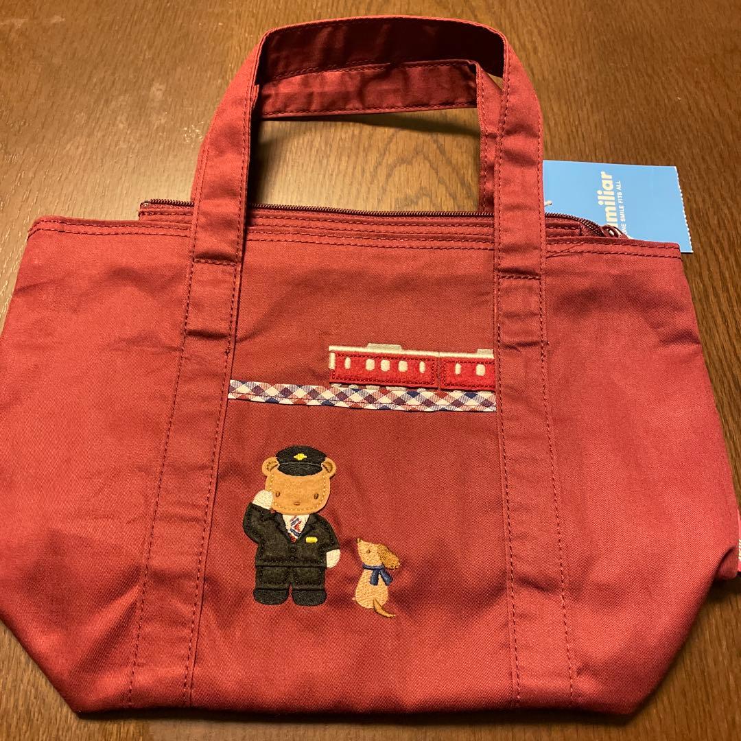 期間限定セール！（新品3点）ファミリア　阪急電車コラボランチバッグ　巾着　タオル