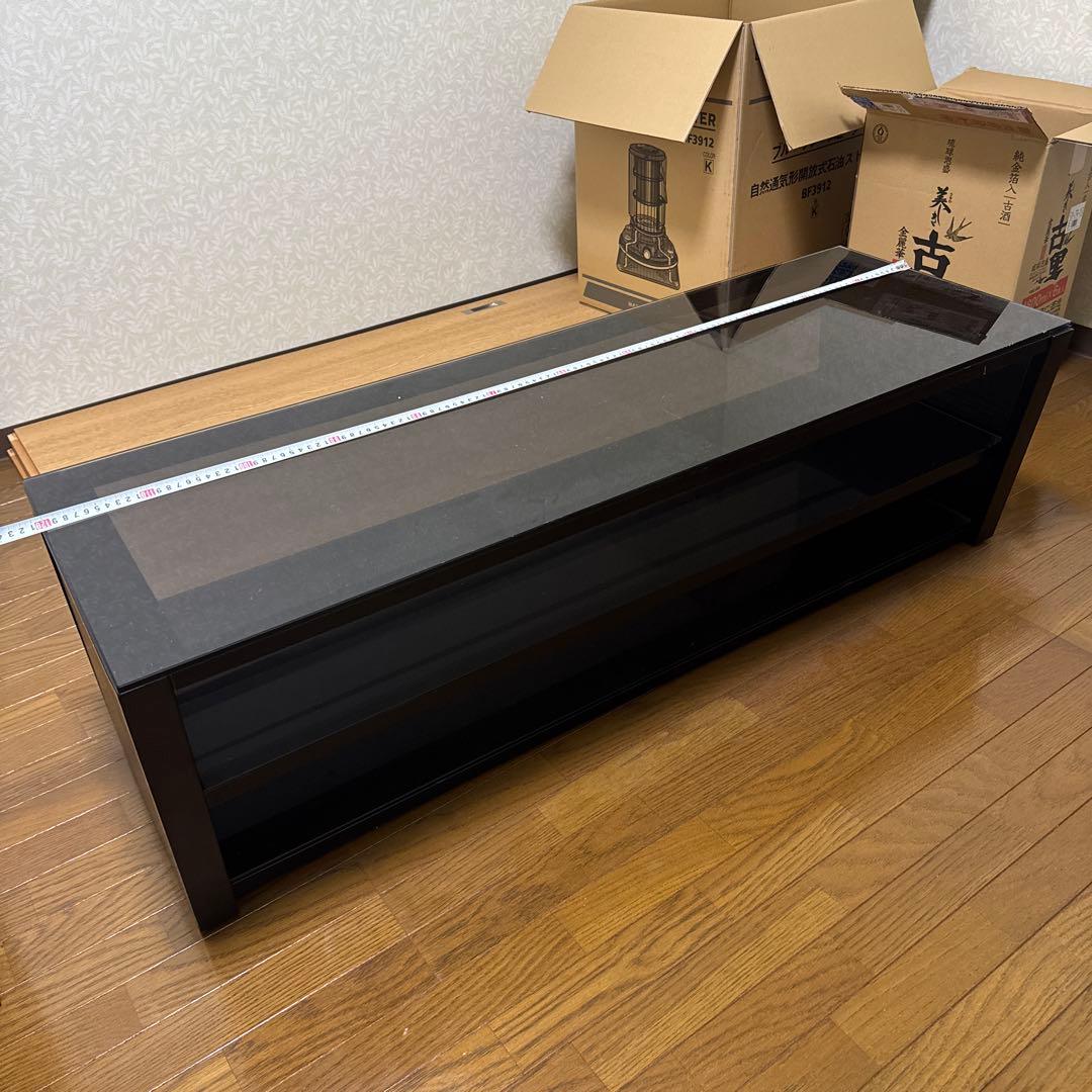 テレビ台 ガラス　ブラック　120cm