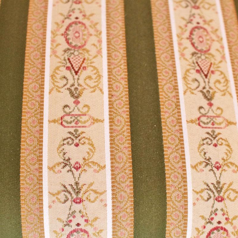 フットスツール グリーンストライプ オットマン 椅子 222-1497-001