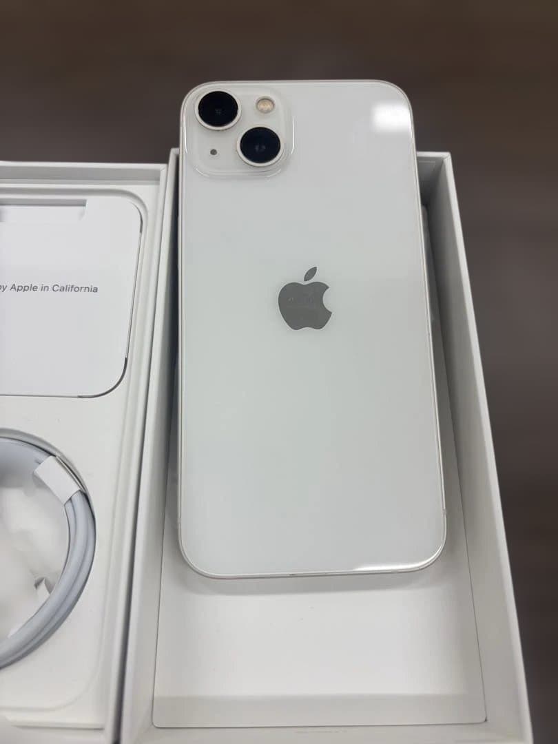 【美品】iPhone 13 128GB スターライト （ホワイト）箱付