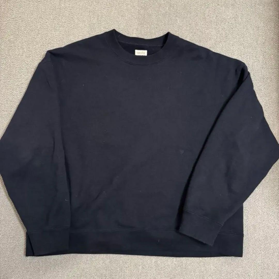 nante COTTON SWEAT CREW NECK NAVY Sサイズ