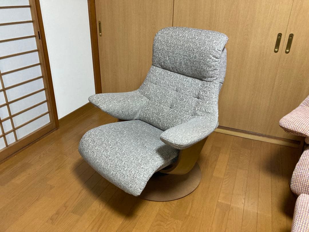 【セット売り】【オットマンのみ】リクライニングチェア ファブリック