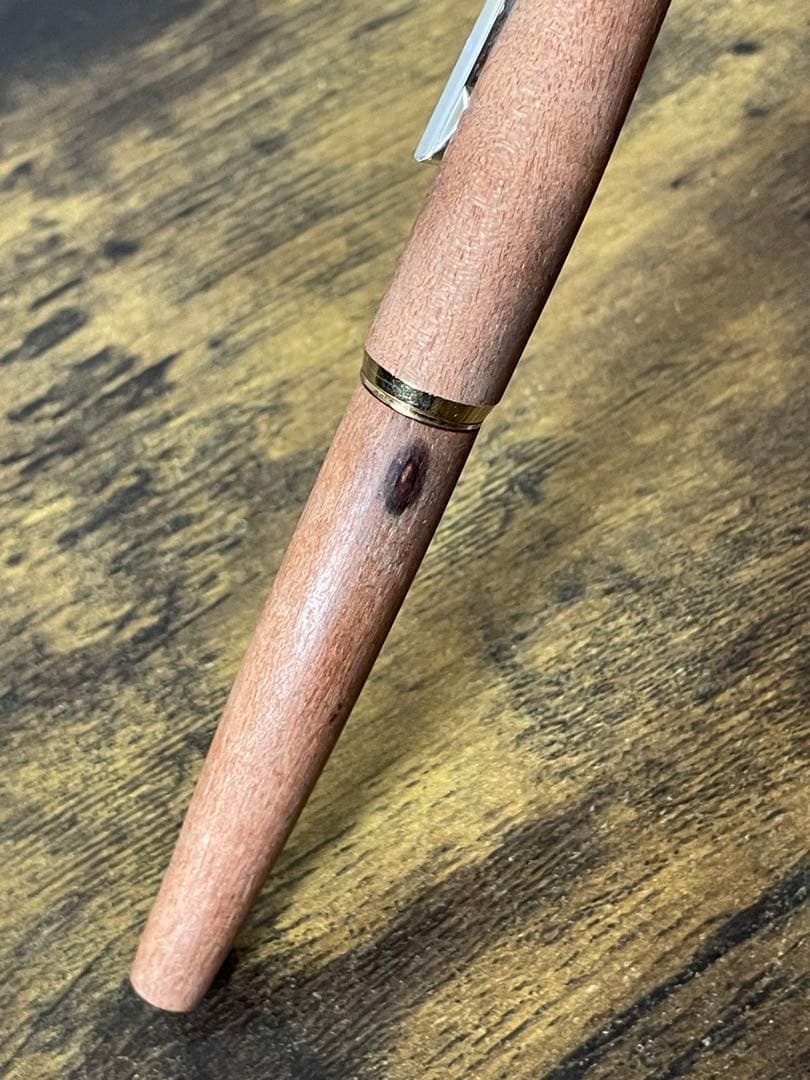 1975年製　初代カスタム　高級天然　イタヤカエデ 大型18金　万年筆　細字