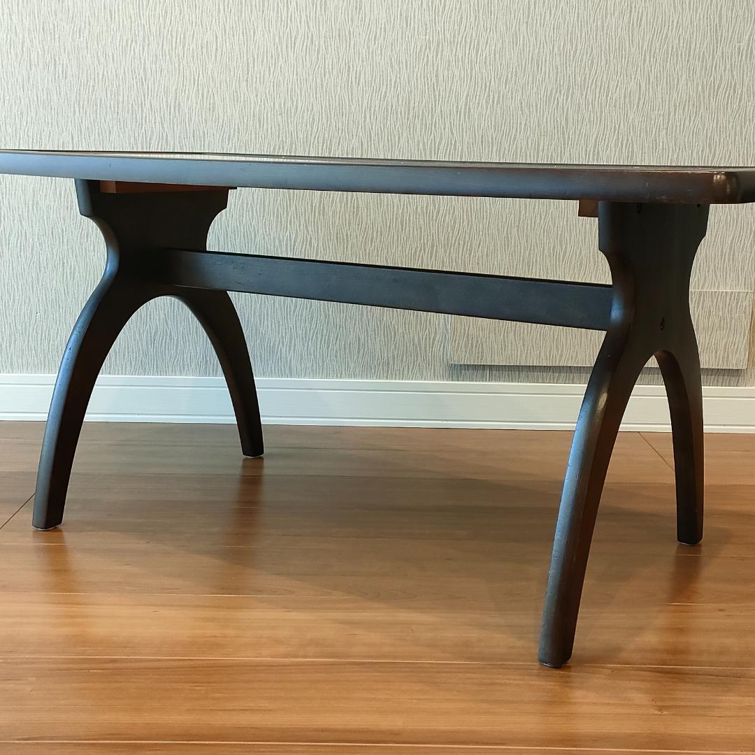 カリモク　サイドテーブル　センターテーブル　花柄　リビングテーブル