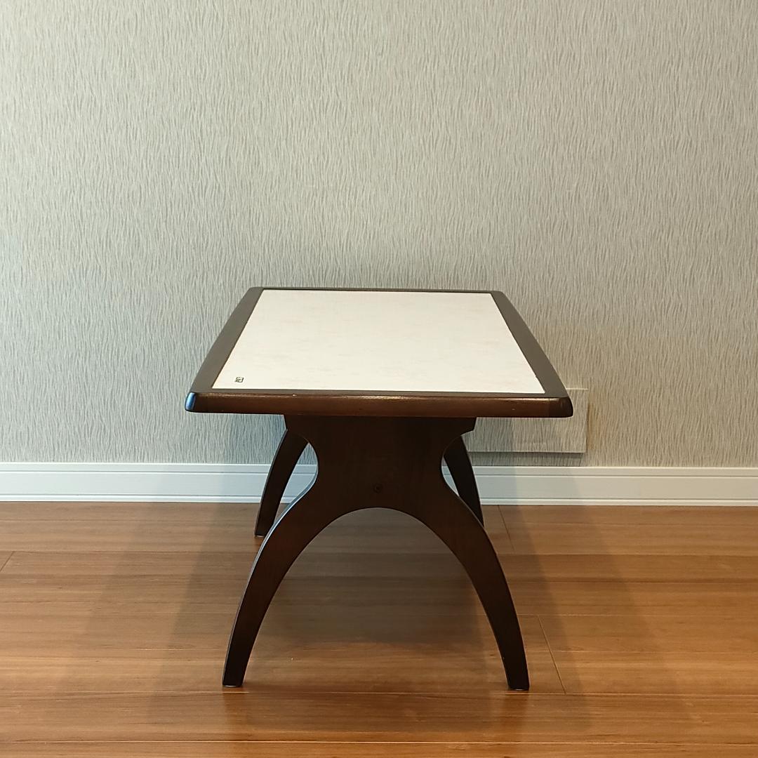 カリモク　サイドテーブル　センターテーブル　花柄　リビングテーブル