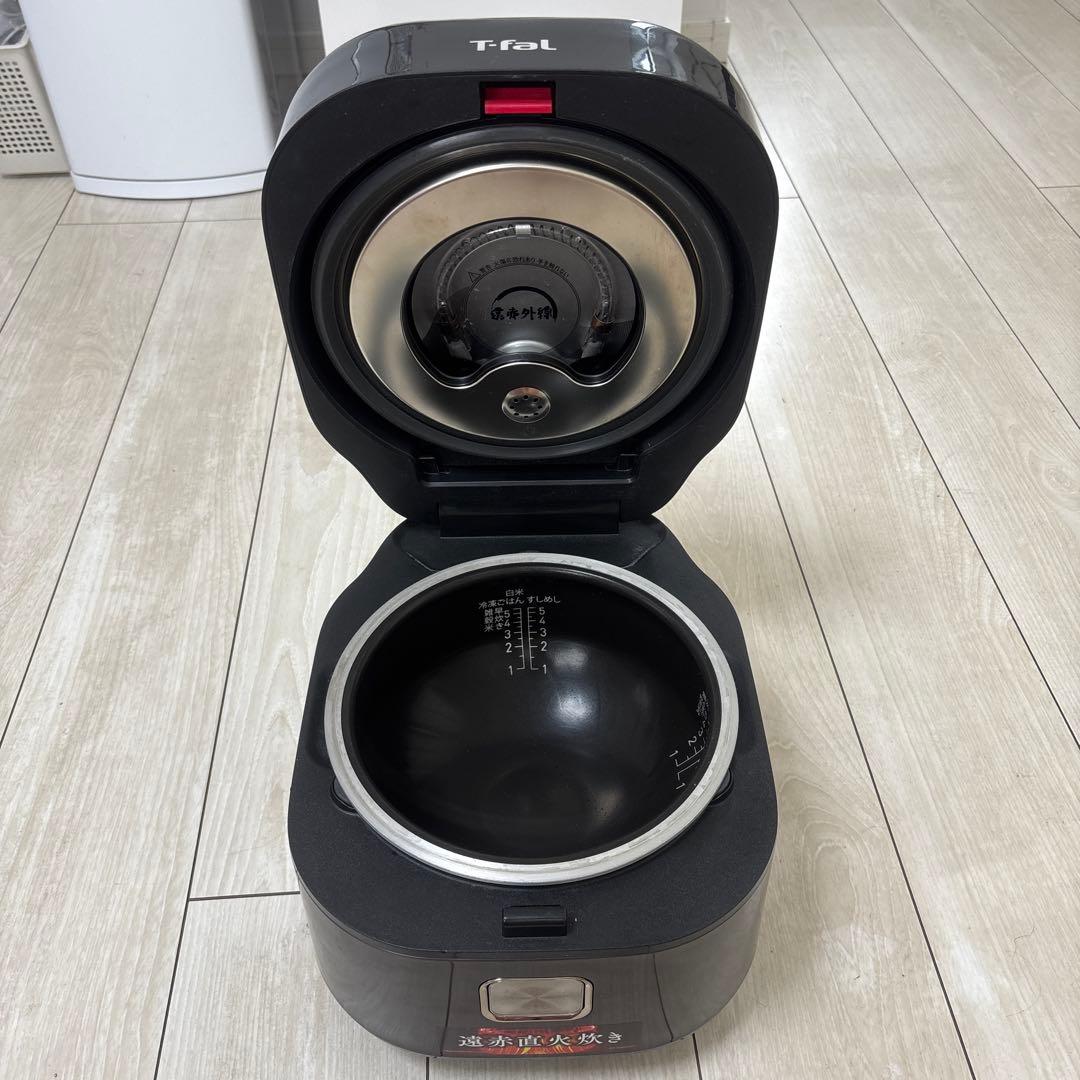 T-fal 炊飯器 遠赤直火炊き 黒
