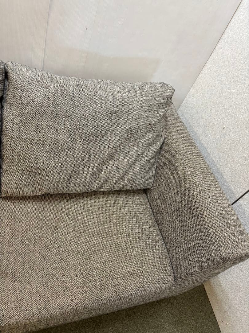 カバーリング式　ファブリック2Pソファ　クッション2個付き