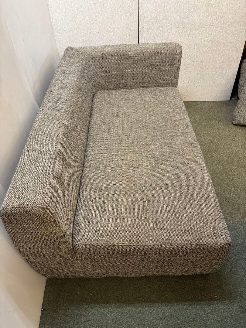 カバーリング式　ファブリック2Pソファ　クッション2個付き