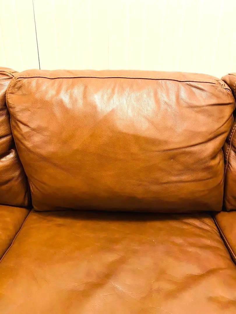 ✨引越し整理品✨【ウニコ】MOLN レザーソファー 3人掛け ダークブラウン