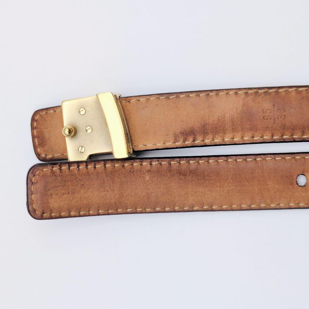 美品✨ルイヴィトン ベルト サンチュール LVイニシャル ゴールド金具 20mm