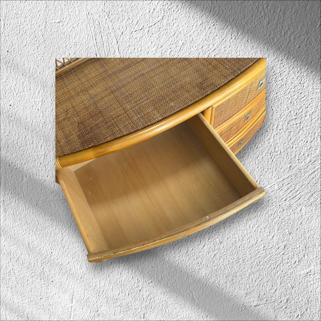 【美品】ラタン チェスト 6段 籐家具 収納棚 たんす 衣類収納アジアンコイズミ