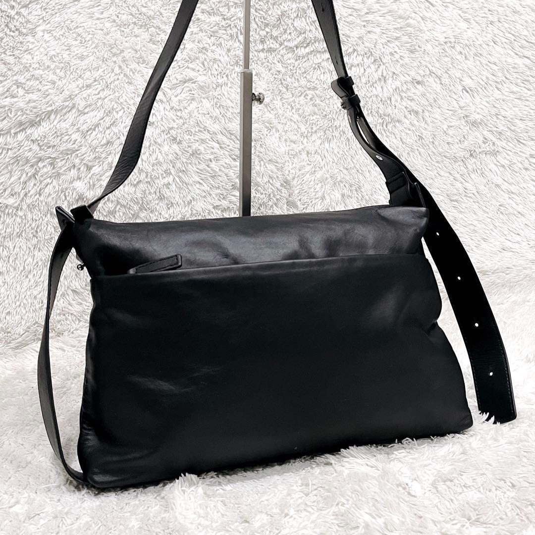 美品✨ear PAPILLONNER 2WAY レザーショルダーバッグ ブラック