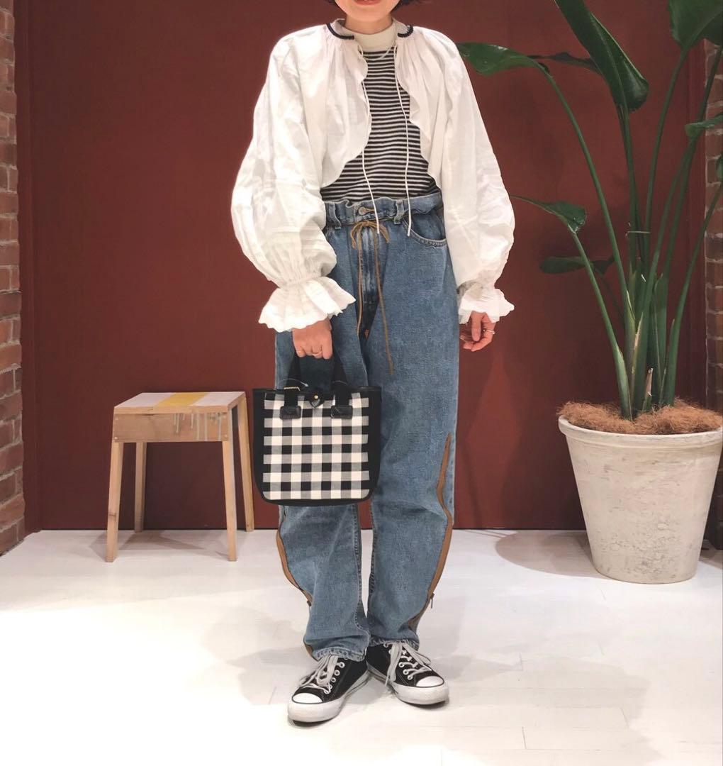 BEAMSBOY ビームスボーイ コットン リネン ギャザー ボレロ ホワイト