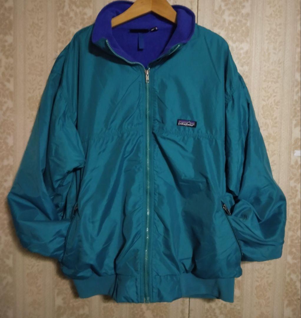 ​【USA製】90s Patagonia シェルドシンチラジャケット L ターコ