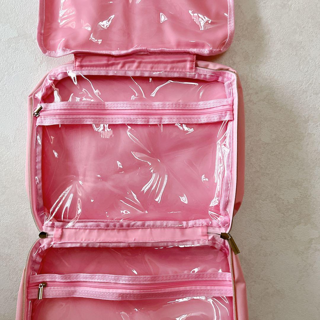 ハンギングトラベルトイレタリーバッグ 防水 トラベルボトル付き 吊り下げ式