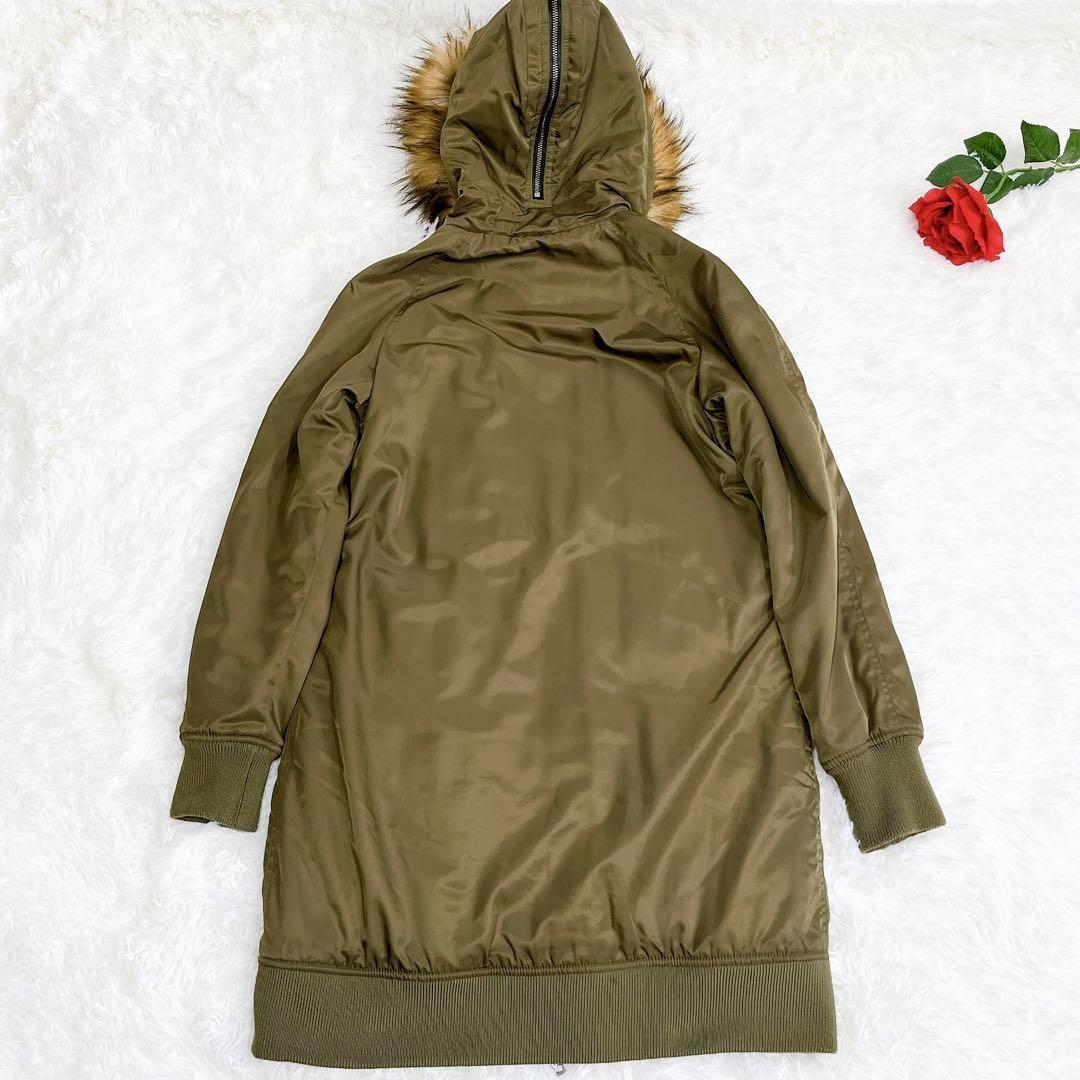 極美品✨　diesel モッズコート　ロング　ファー　カーキ　レディース